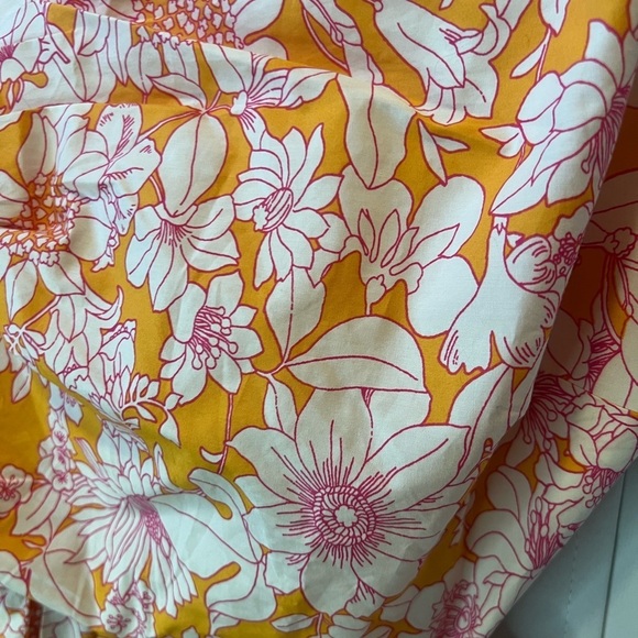 J. Crew Floral Maxi Dress - Orange and White size 10 - Picture 5 of 7